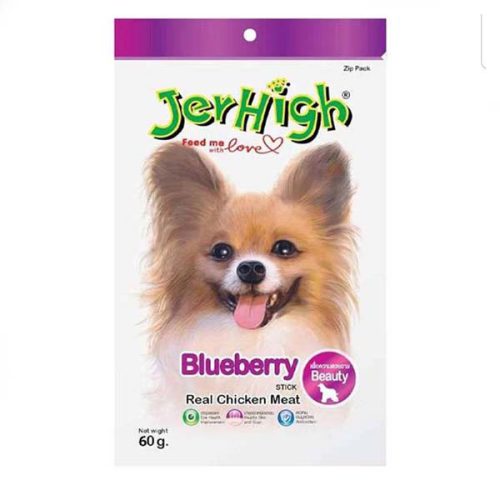 JerHigh ‌Blueberry Dog Treats with Real Chicken Meat